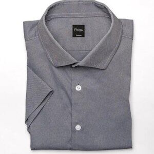 Brisk Charcoal Grey Performance Ultra Stretch Short Sleeve Shirt